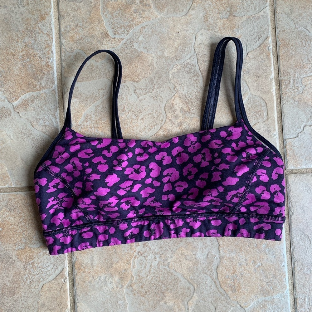 lululemon athletica Purple & Black Leopard Print Sports Bra